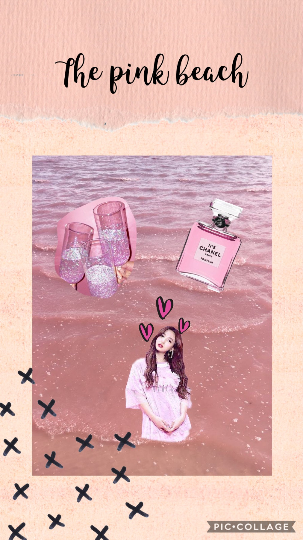 The pink beach 🏖 
Artist:Nayeon 
Group:twice 