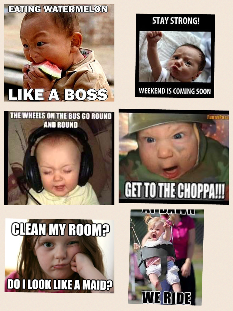 Funny babies with captions