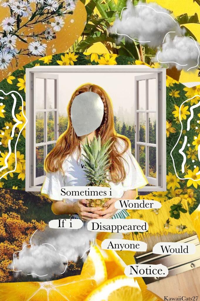 🌻Tap🌻
I wonder this quite frequently.
Collage style inspired by many.
QOTD: 🌻or🌹? 
Tags: pconly, PConly, quote collage, yellow, aesthetics, png's, complicated edit, collagy, summer, bright, KawaiiCats27, 