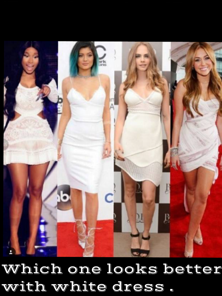 Which one looks better with white dress .