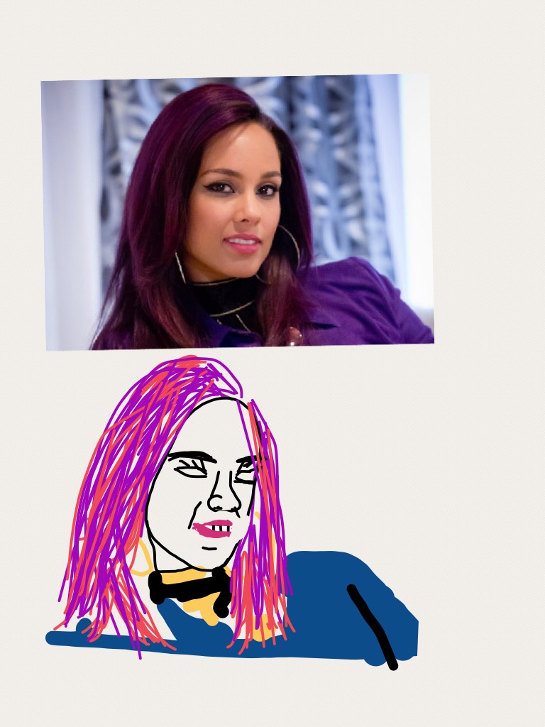 I tried to draw this pic of Alicia Keys, but it didn't work out 