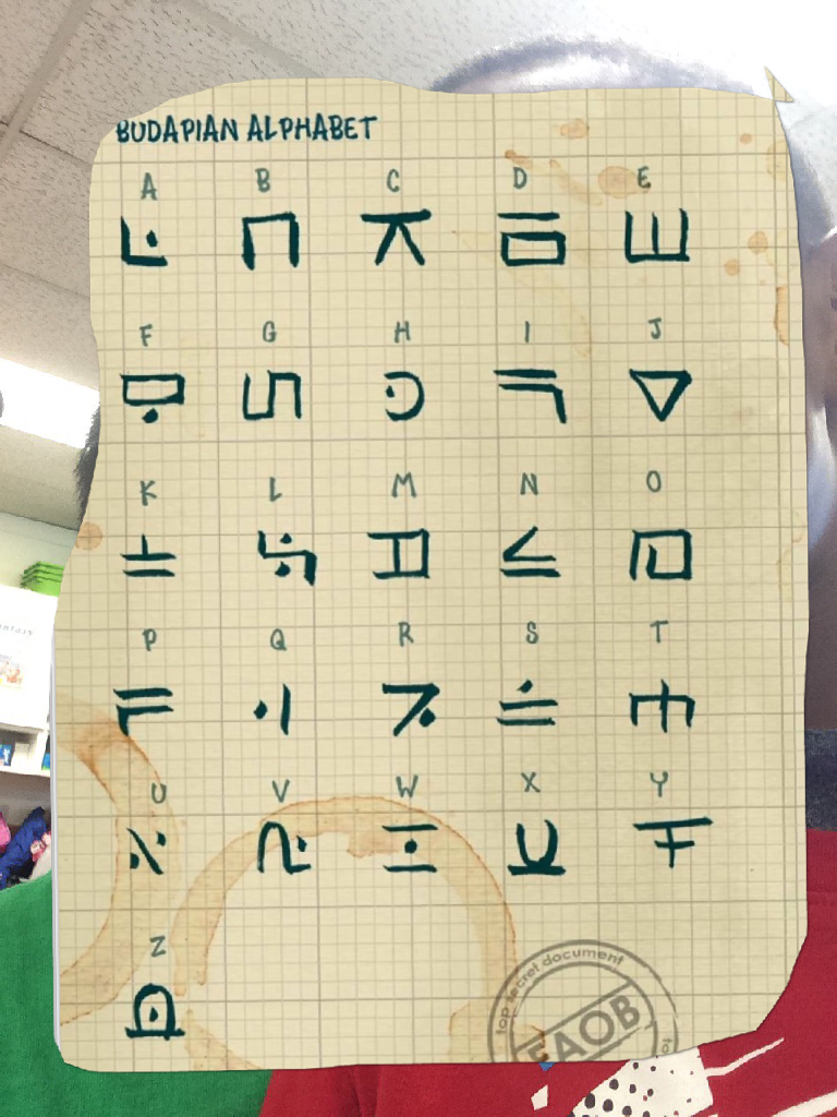 Bupidan alphabet 
