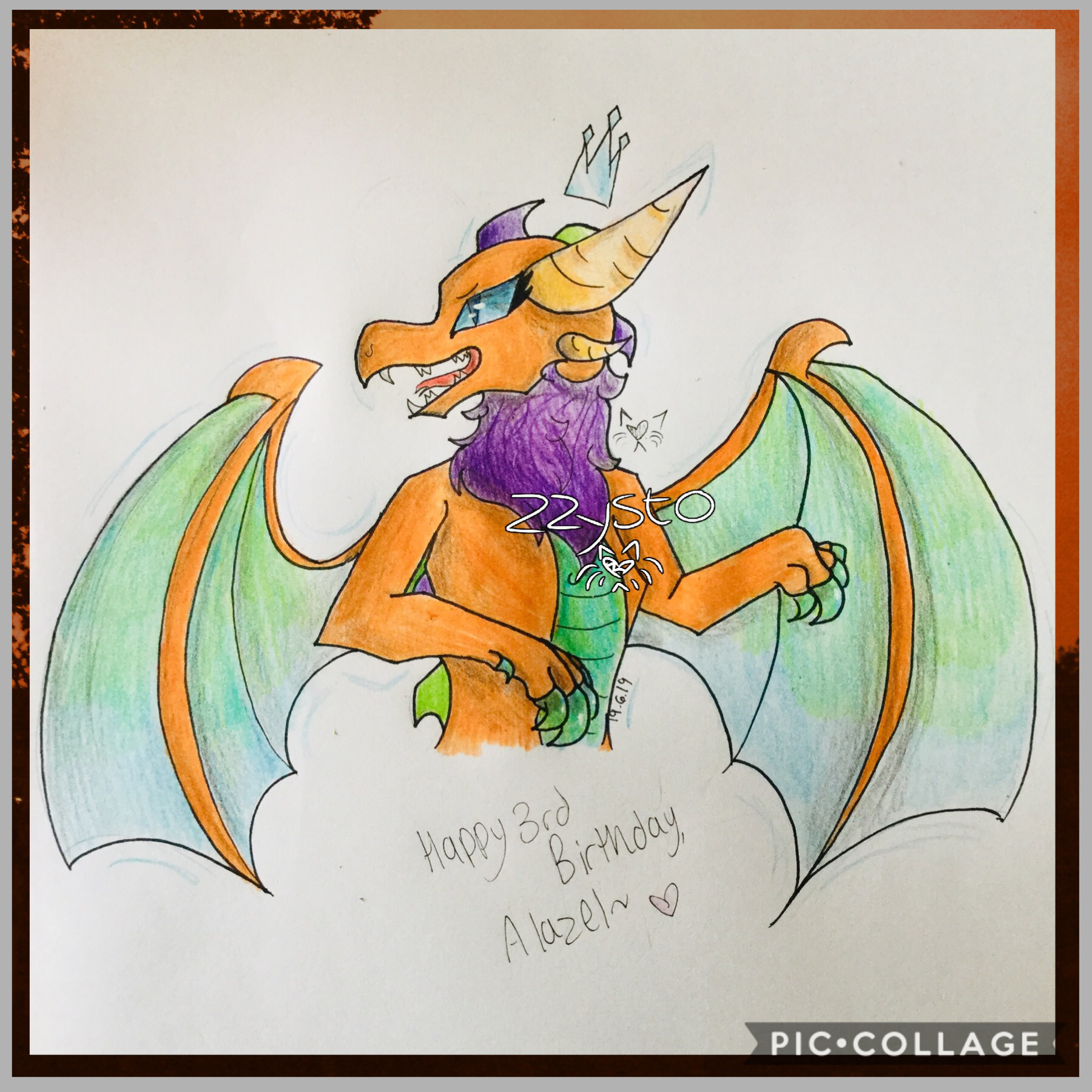 🐉Tap🐉
mann exams are hard,,
I might not be liking things and interacting with you guys much but I’m still here qwq 
Anyway, here’s a gift for Alazel as it was her fursona’s 3rd birthday yesterday uwu I was limited by colours, so sorry about that-
