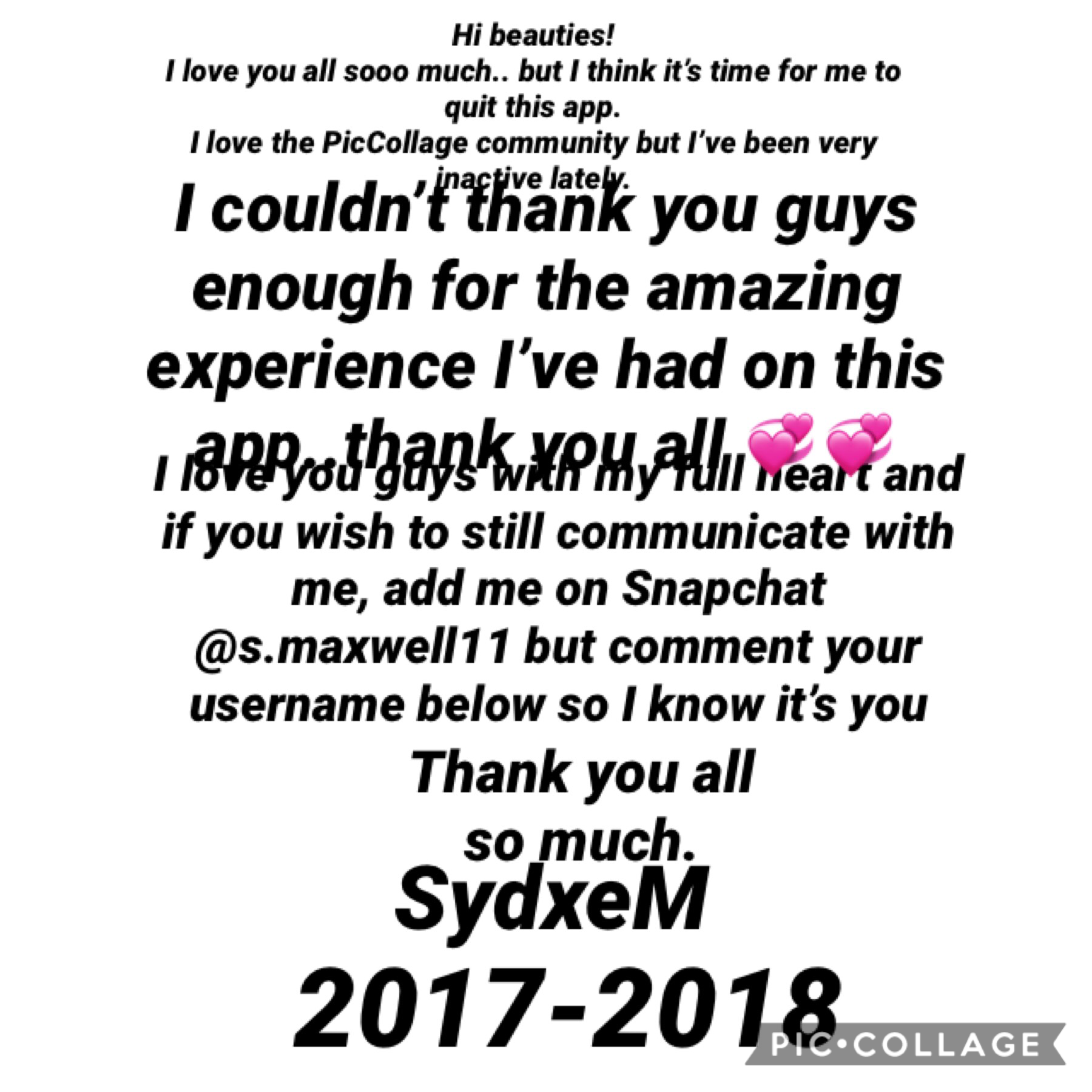 I love you all thank you so much 💔