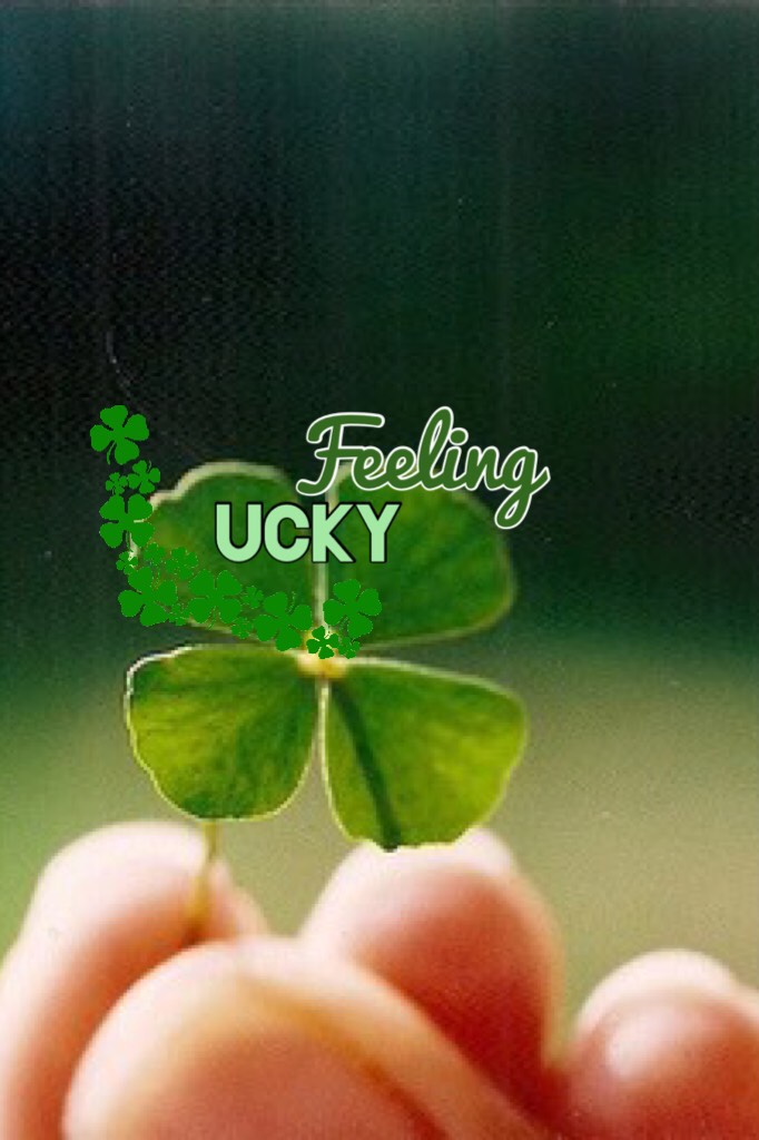             Btw it...
Doesn’t say ucky it says lucky because the boarder of clovers is shaped like an L