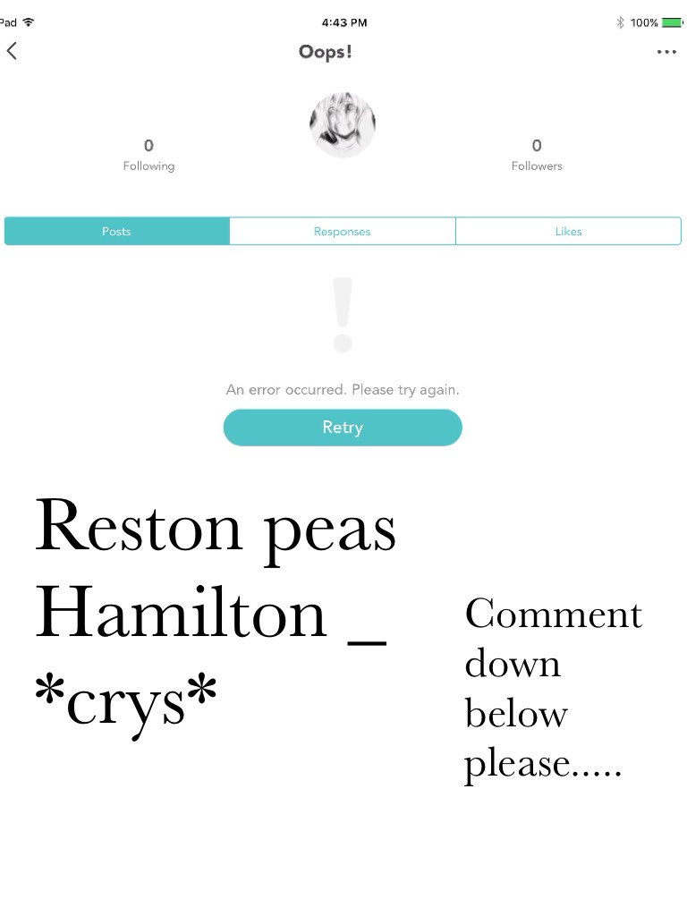 Reston peas  Hamilton _ *crys*