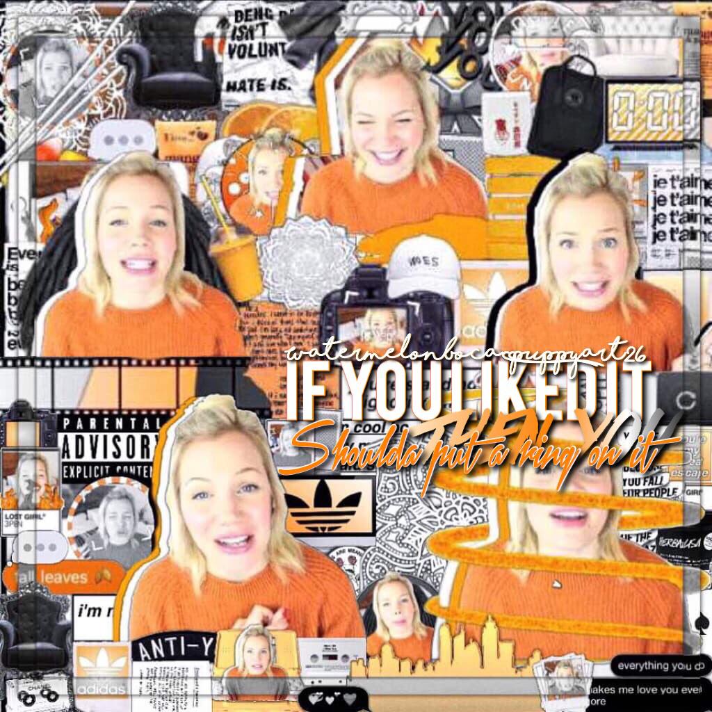 THIS.IS.MY.LAST.COLLAGE.OF.ORANGE.THEME...I love this too much...like seriously why. This is a collab with Sammy ofc😂ILY PLEASE GET BETTER. (Spam her) I am so sore from gym because we HAD TO DO A FIT NESS TEST EJEJEJEJEJEJSME. QOTD: what sports do you pla