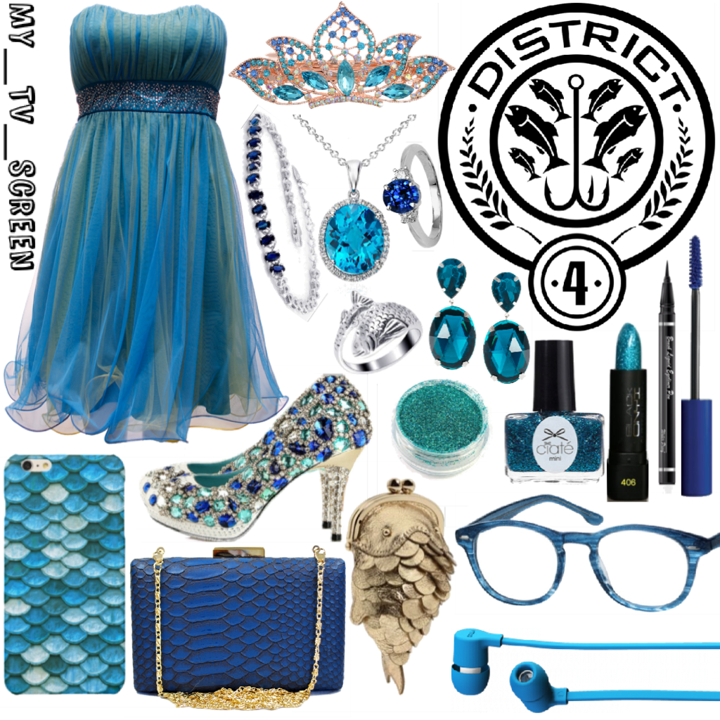 Outfit #17 District 4 Click Here
Sorry for being inactive, my charging wire for my iPod is broken and I still haven't been able to get a new one yet, I'm borrowing my sisters while she is out cause she uses it most of the time, we are both phone addicts😂😂
