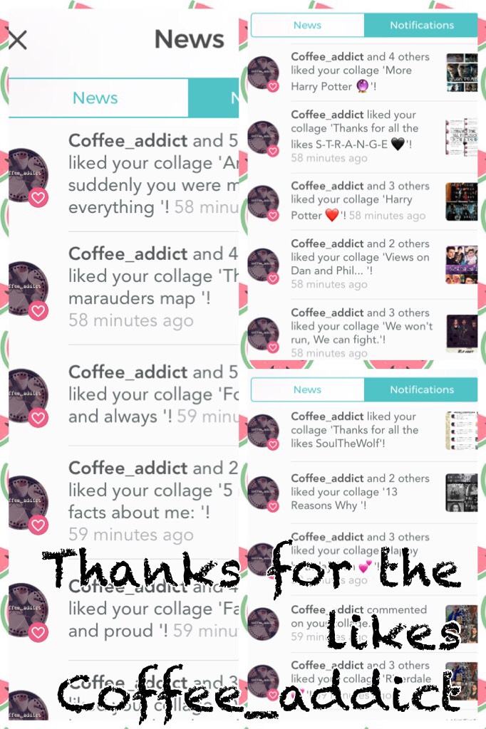 Thanks for the likes Coffee_addict 