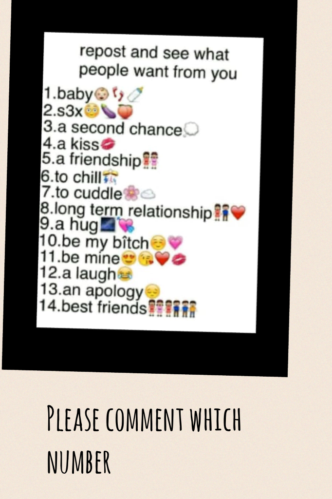 Please comment which number