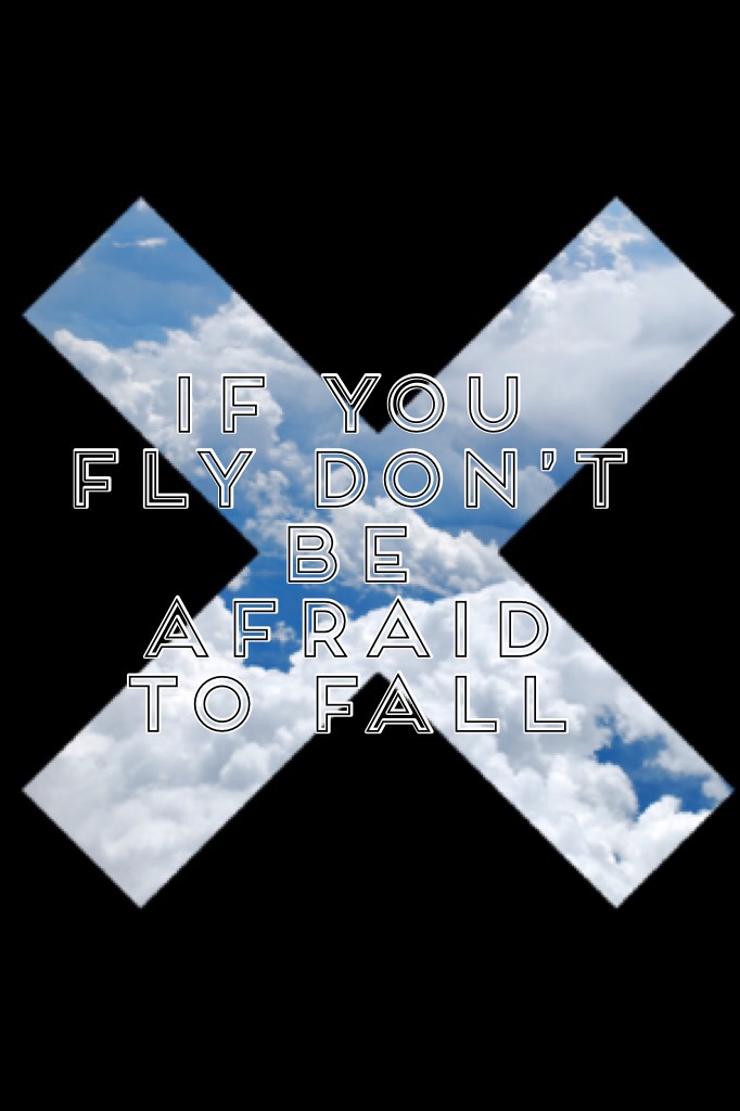 🛩🛩🛩

If you fly don’t be afraid to fall 