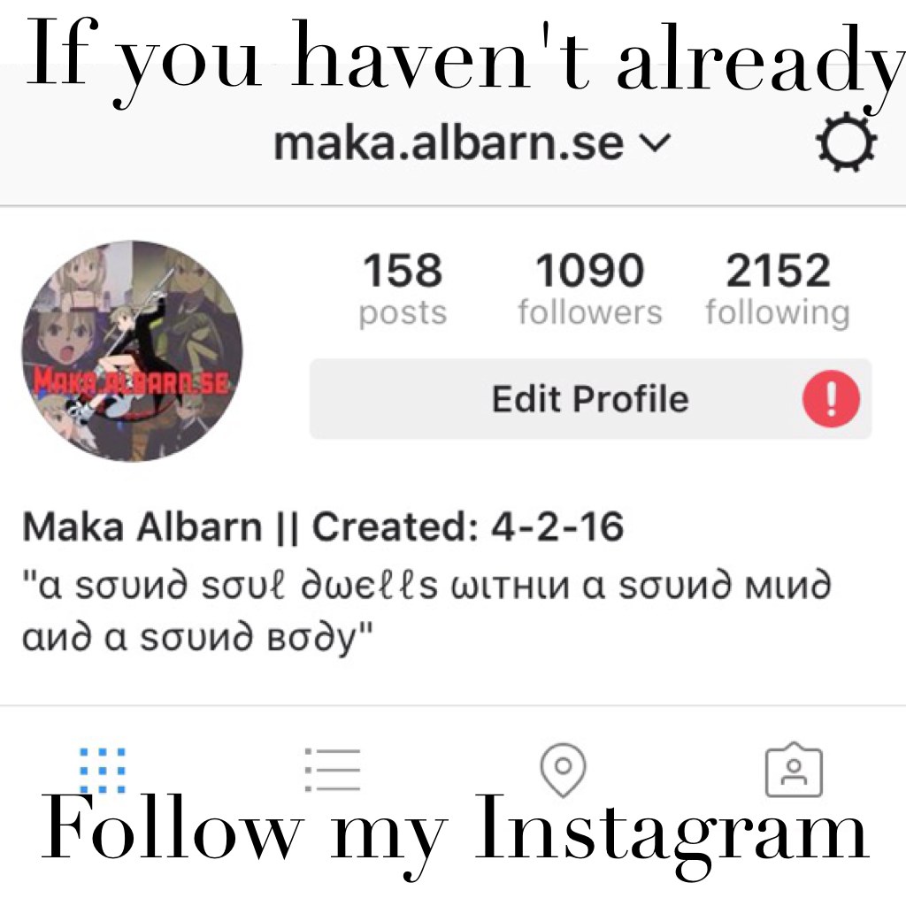 PLEASE follow my Instagram 