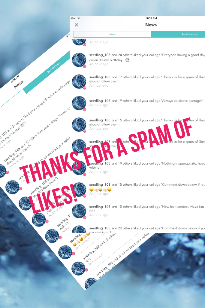 Thanks for a spam of Likes!