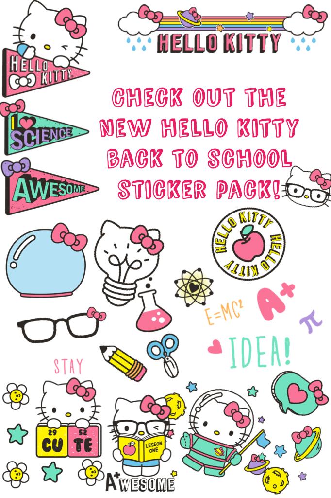 Check out the new hello kitty back to school sticker pack!