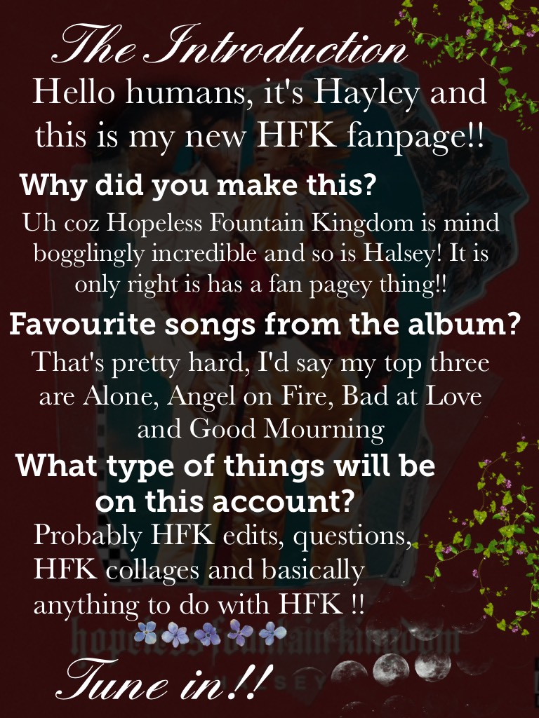 Sorry for bad layout!! #HFKforever 🙌🏼🙌🏼