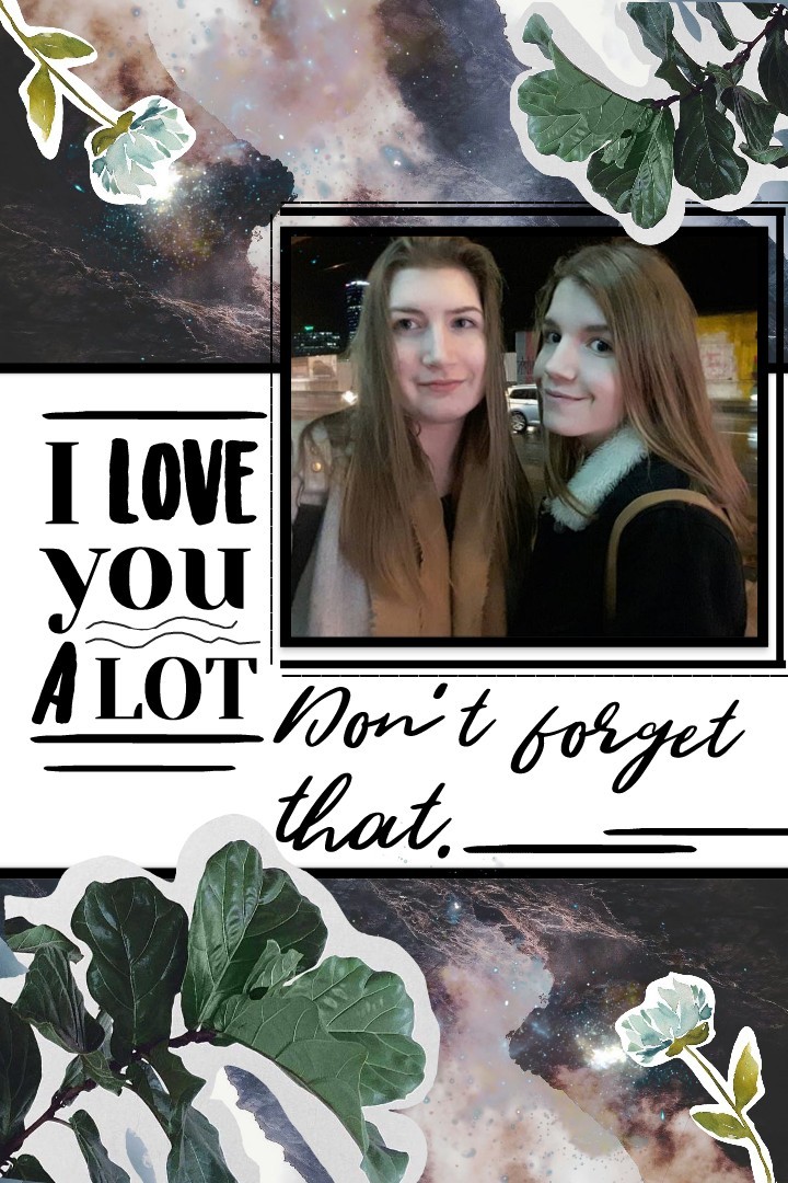 • So I made this for my sister as a part of gift for Christmas and thought I would share it. The picture is me with my sister 😂 so you can guess who I am lol
This is kind of like a face reveal...  I have better pictures of myself though😅 • 