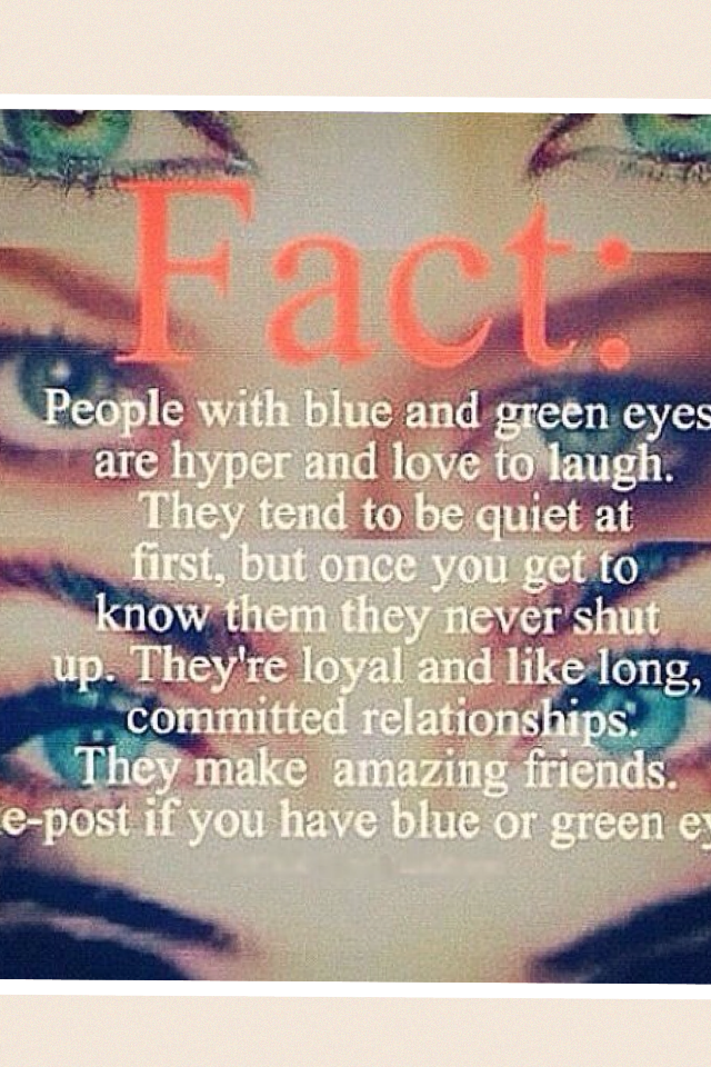 I have blue eyes!