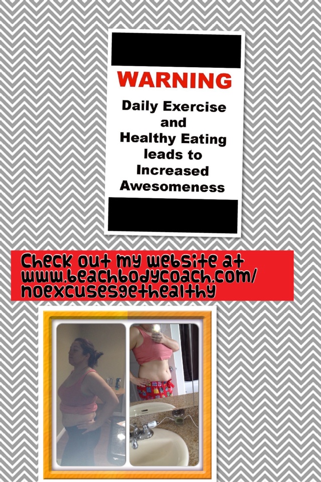 Let's get awesome together! 
Check out my website at www.beachbodycoach.com/noexcusesgethealthy 
#noexcusesgethealthy 