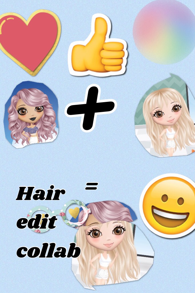 Hair edit collage