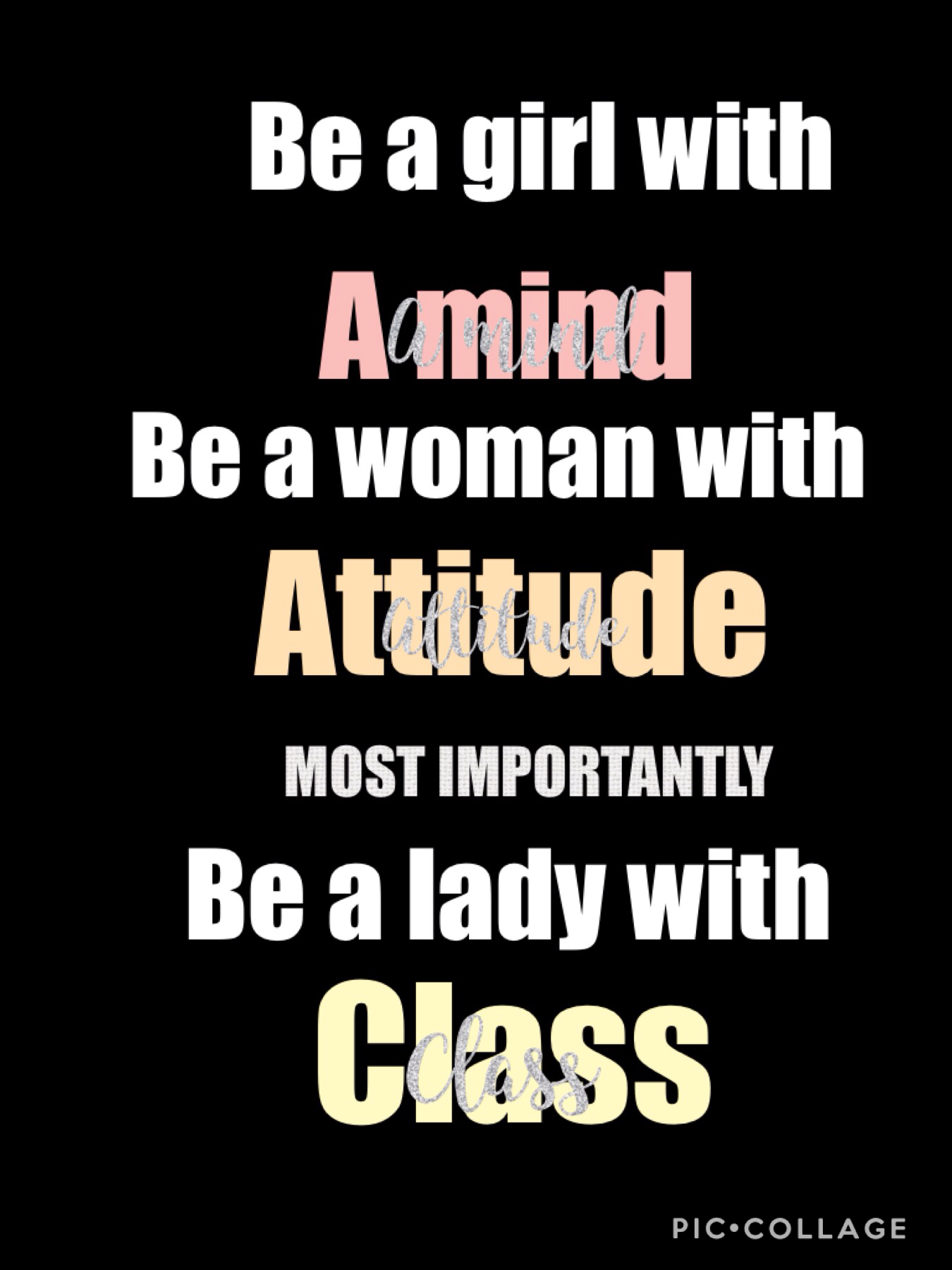 Be a lady with a bunch of class 