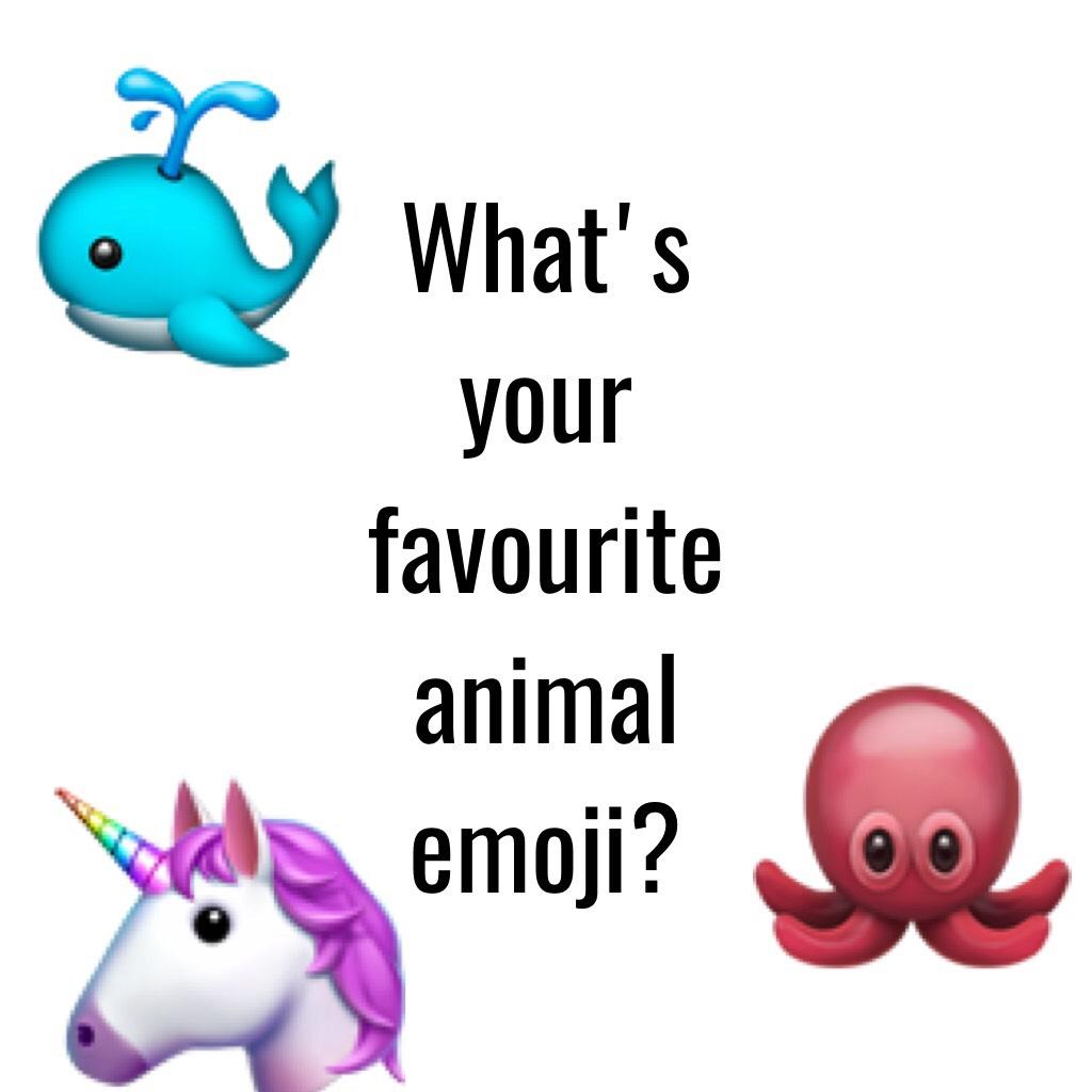 What's your favourite animal emoji? Mine are 🦄🐳🐙