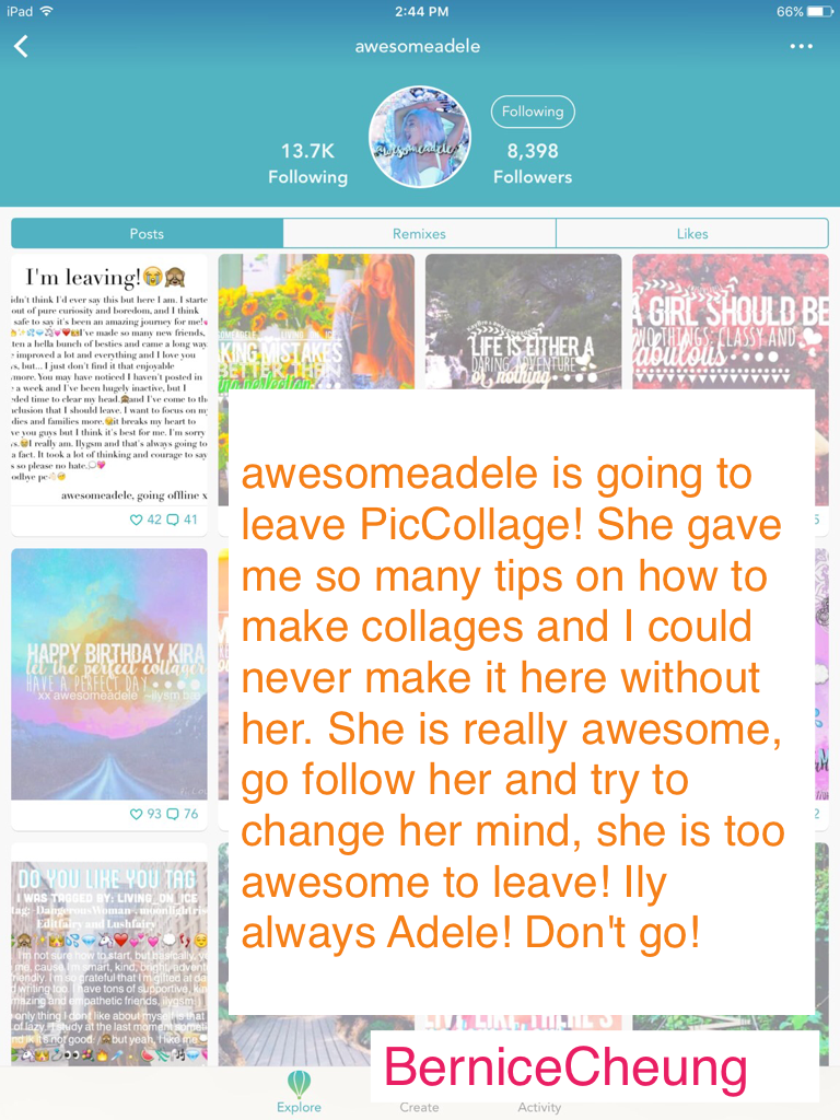 Noooo, awesomeadele, don't leave, please don't!