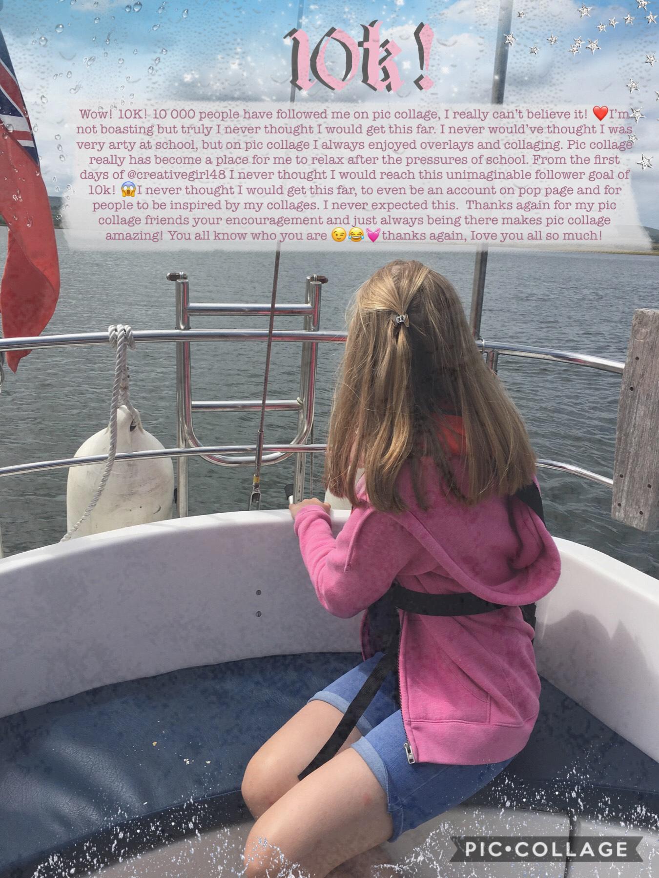 10K!💓🎉
Thanks again I don’t know how to express how thankful and shocked I truly am. I really wouldn’t still be on pic collage without you all💗Hair reveal inspired by drancingflowers 😂this is me during the summer, I loved it out on the boat so relaxing, I