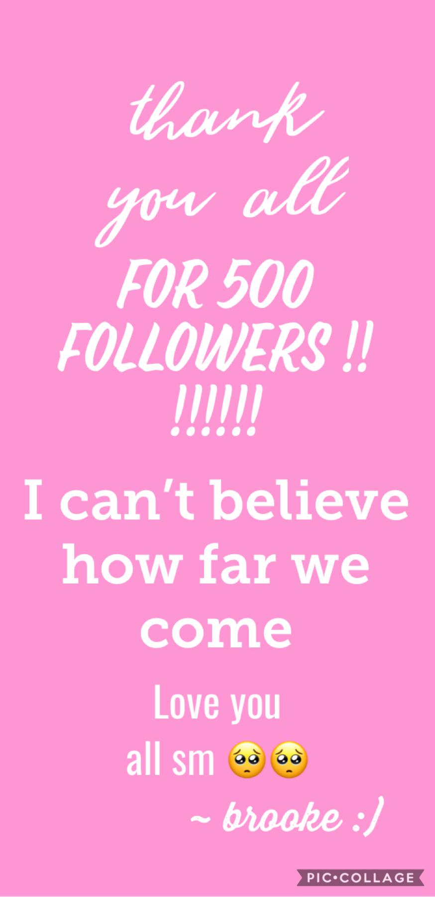 thank u all sm for 500 followers !! u guys are the sweetest :) xoxo 