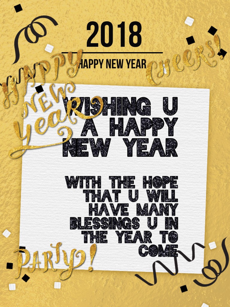 Wishing u a happy New year  
