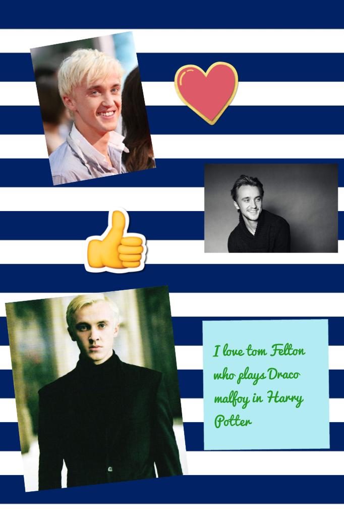 I love tom Felton who plays Draco malfoy in Harry Potter #first collage of 2017 
