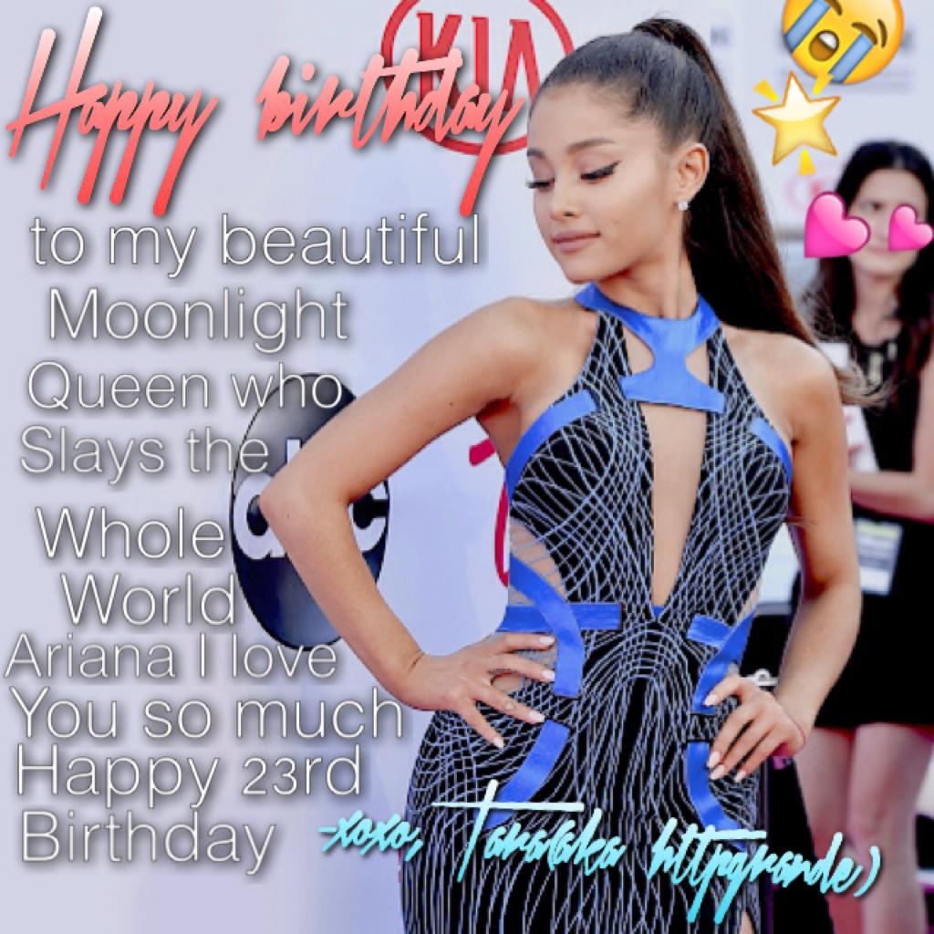 Hb to my dangerous woman😍💕😭💜girl ur twenty three and I'm crying over here cuz u were twenty like yesterday😭🌟💜ilysm stay like this forever-young talented beautiful gorgeous...🙏🌟💕!!!!