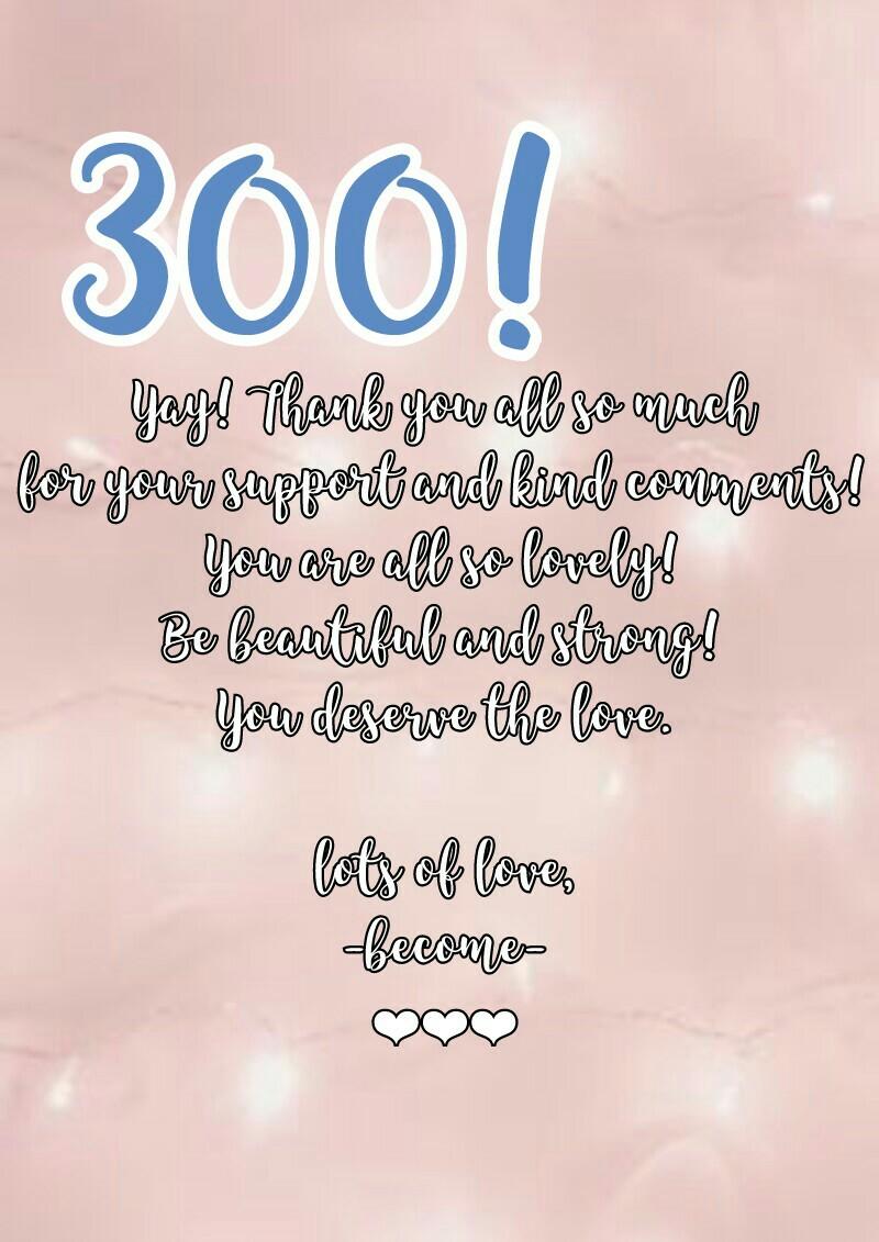 Thank you all so much!!!❤❤