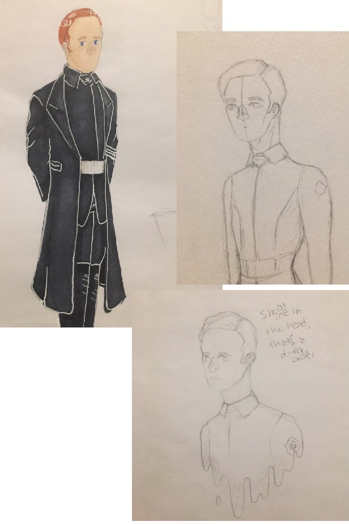 Some doodles of Hux I did a while ago