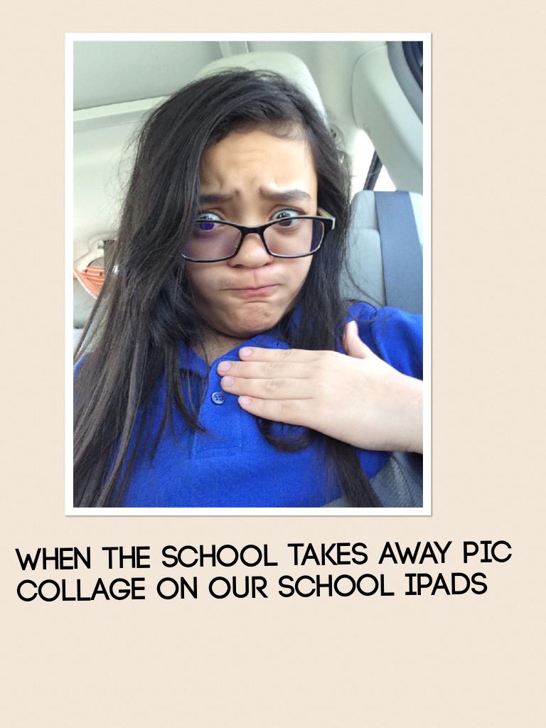 When the school takes away pic collage on our school ipads