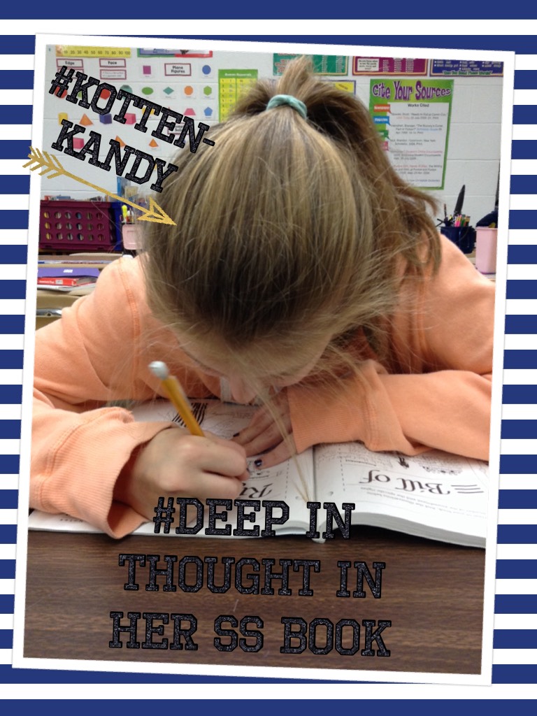 #deep in thought in her SS book