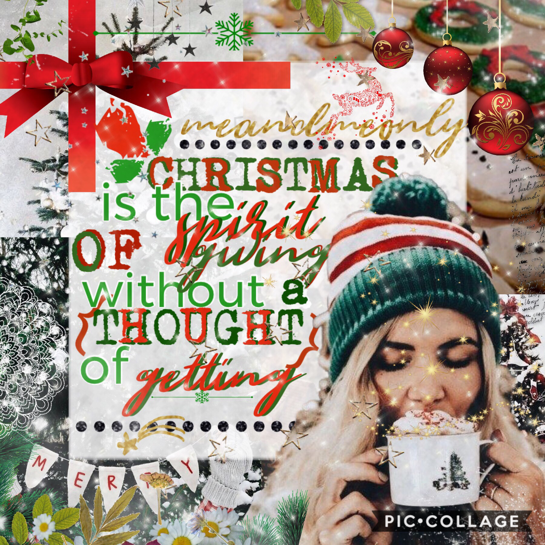 heyoo!! lol I know it’s too early for christmas collages but this was a contest entry and I have nothing to post🎄🎅 WHOOPP!! I’m actually pretty excited for christmas, anyway,,, QOTD: fav thing to do on Christmas Day? AOTD: swimmm and open pressiesss and e
