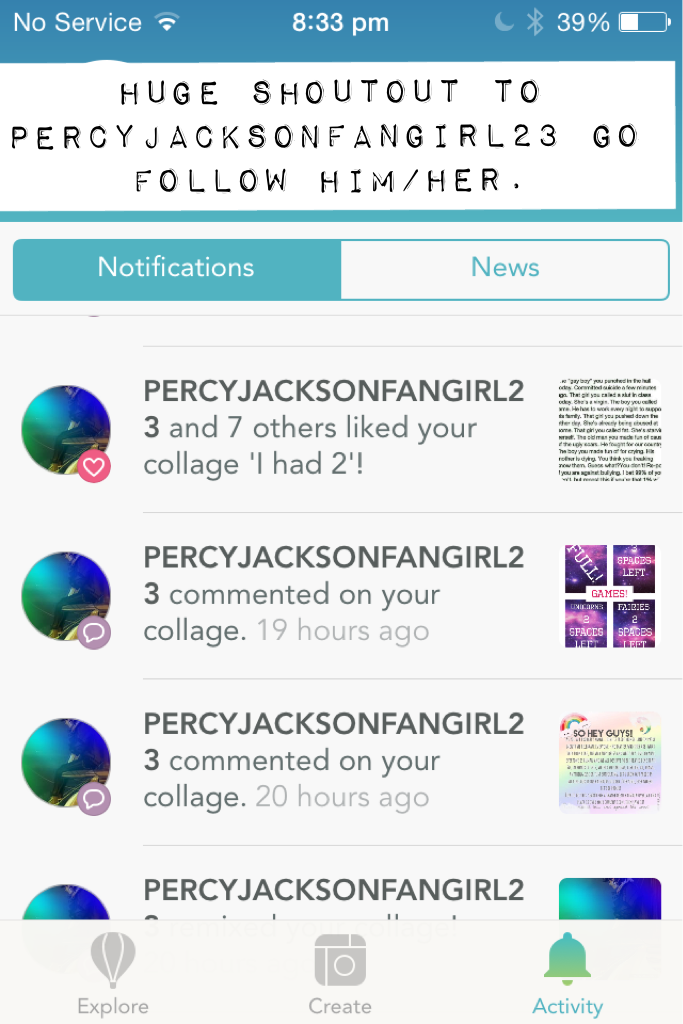 Huge shoutout to PERCYJACKSONFANGIRL23 go follow him/her. Now…