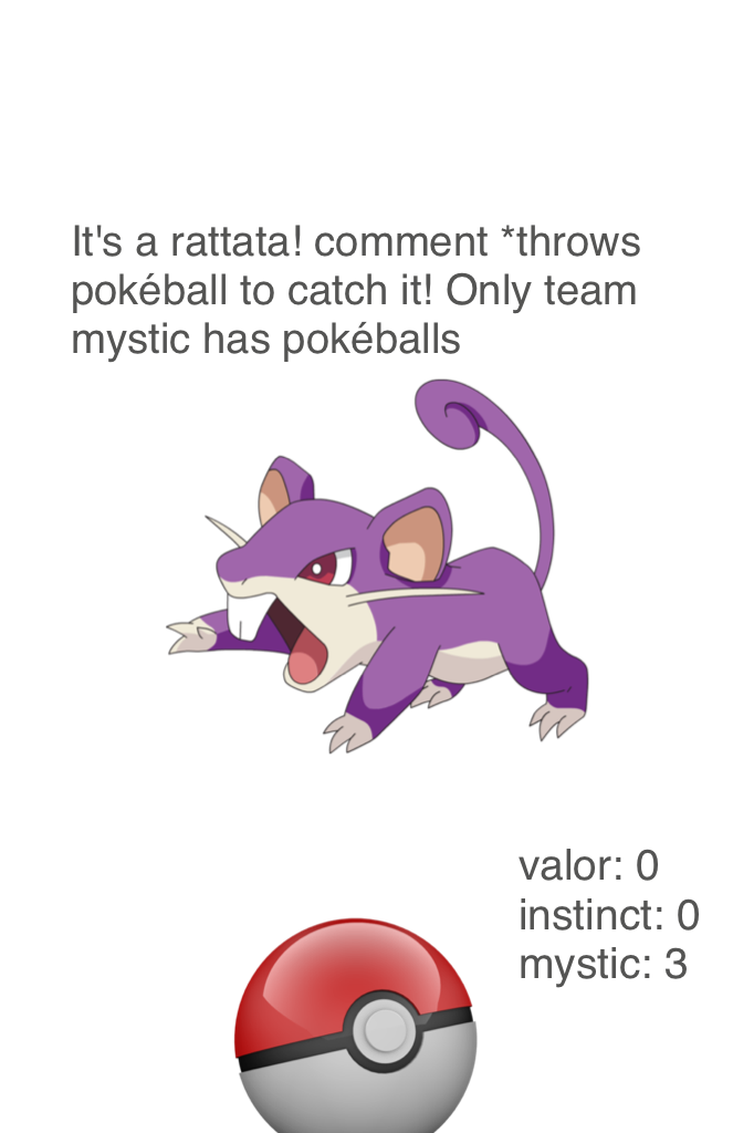 first to comment *throws pokéball gets this rattata for their team