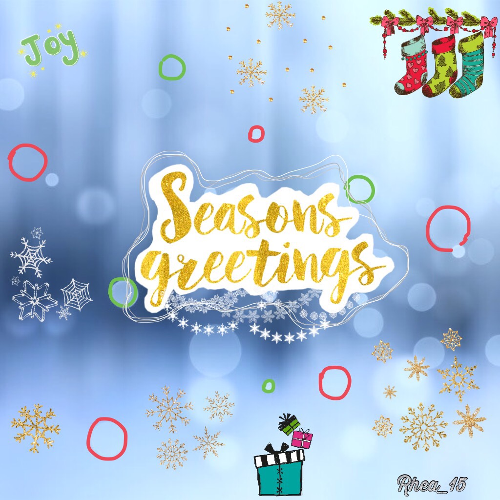⭕️ Tap ⭕️
~4-12-17~
Christmas Challenge Day-4
Used the doodle feature and some stickers.
Doodle around ‘seasons greetings’ inspired by @-butteredpopcorn-
Comment caption Qs for collages A.K.A. QOTDs.
Hope you have a great December and end of 2017! 🎉🤩🌨