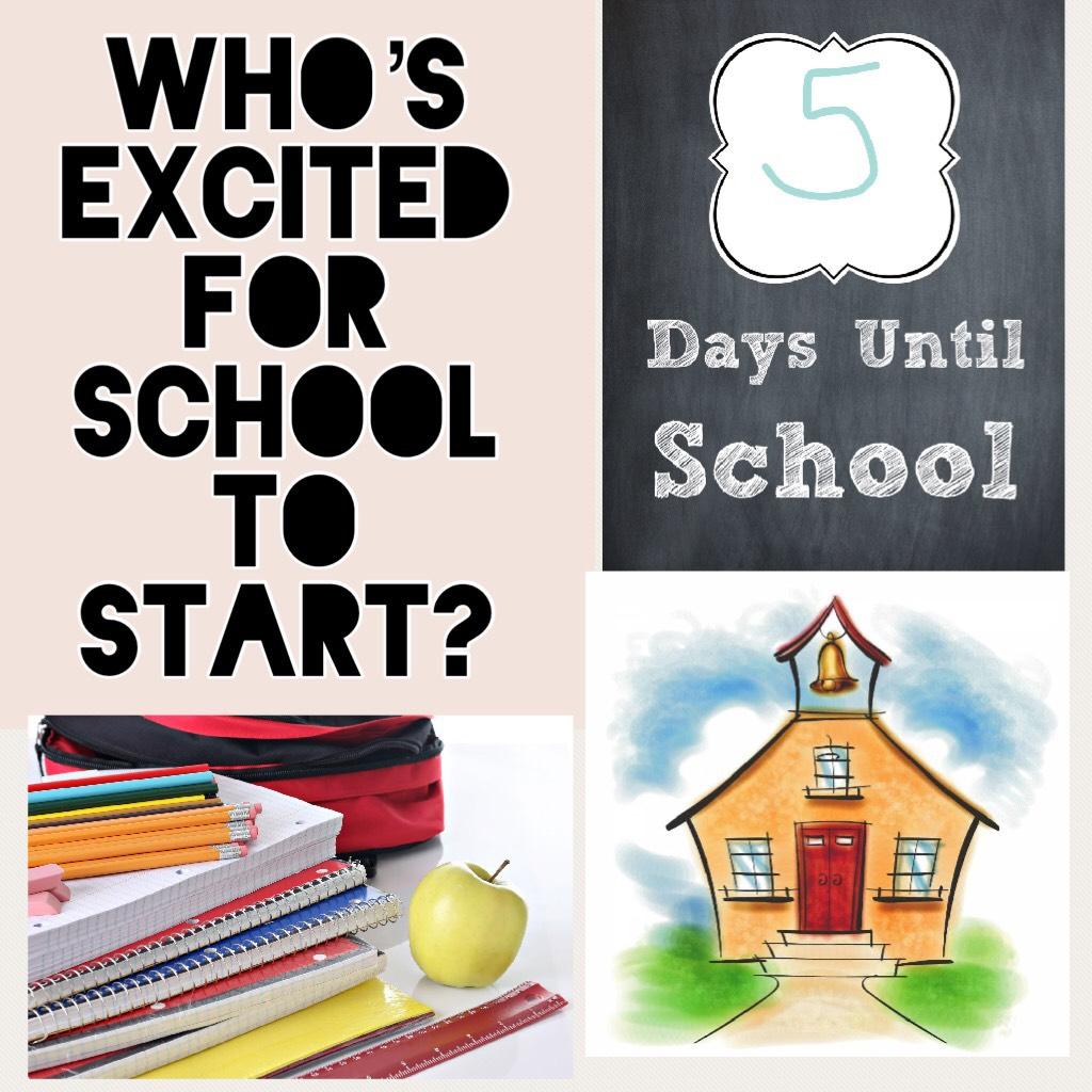Who’s excited for school to start? Comment down below.