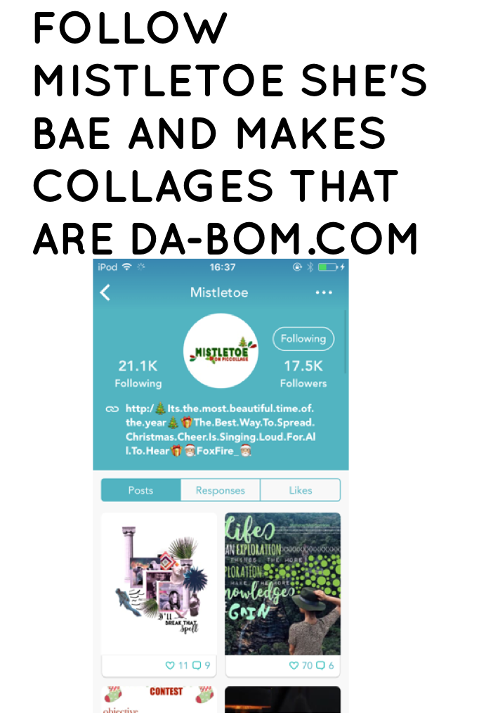 FOLLOW MISTLETOE SHE'S BAE AND MAKES COLLAGES THAT ARE DA-BOM.COM