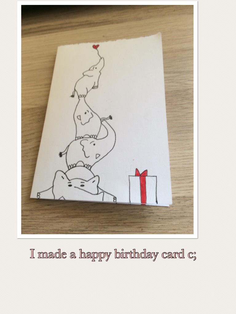 Draws a birthday card ;3