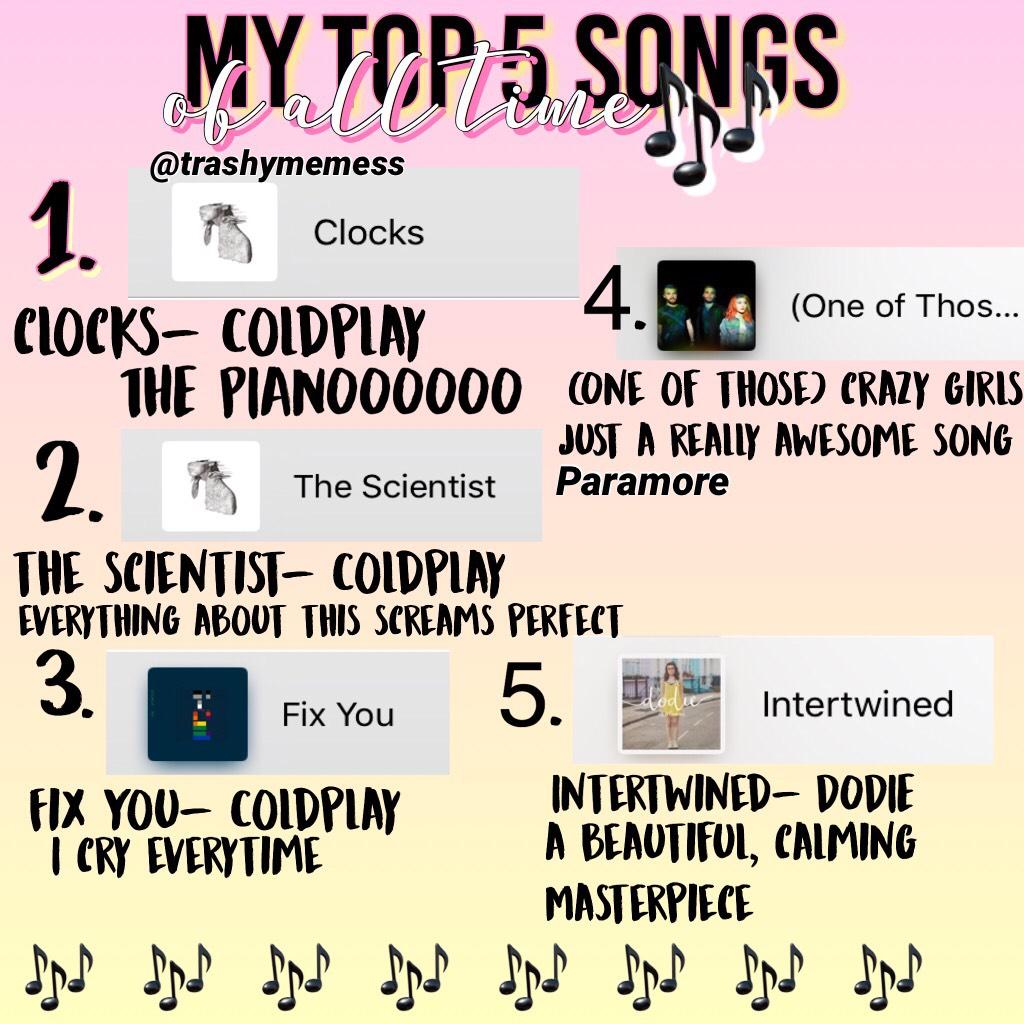 here’s a little look into my 🎶music taste🎶 yes  I like Coldplay alright 
