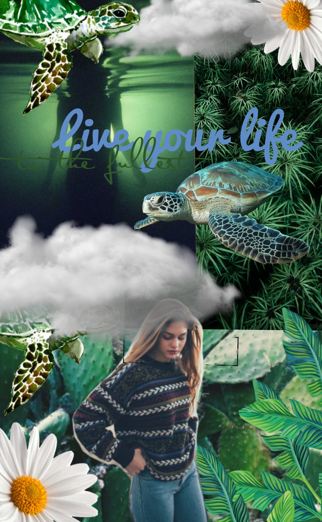 Here is a turtle themed collage. it is not my best work, but i thought I might post it. :)