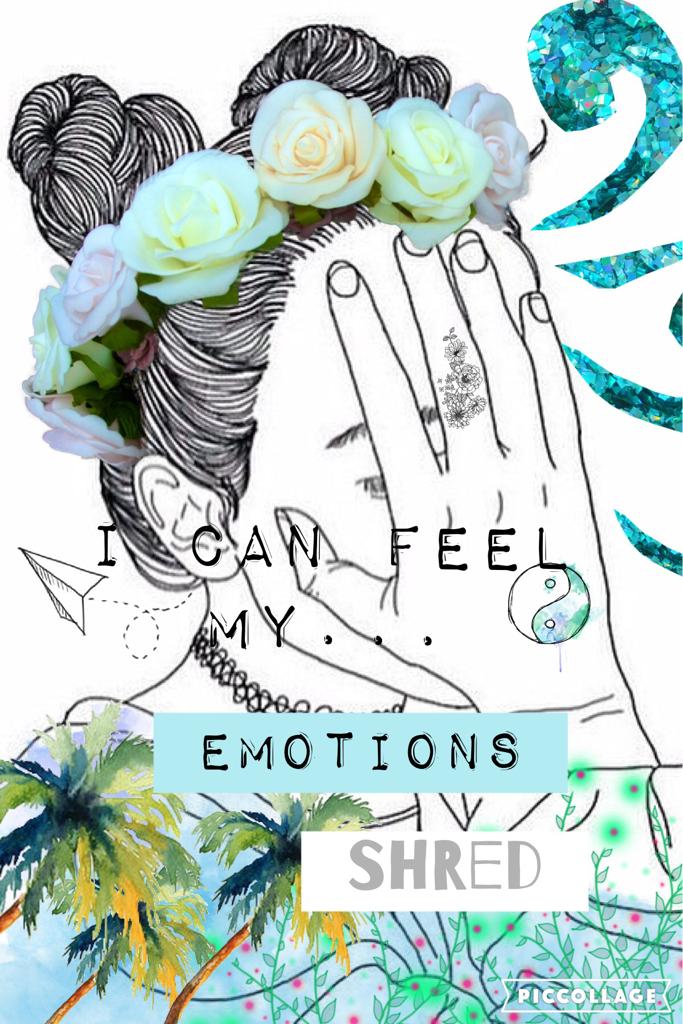 I can feel my....Emotions shred.
-Blessa_Nessa