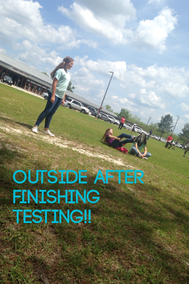 Outside after finishing testing!!