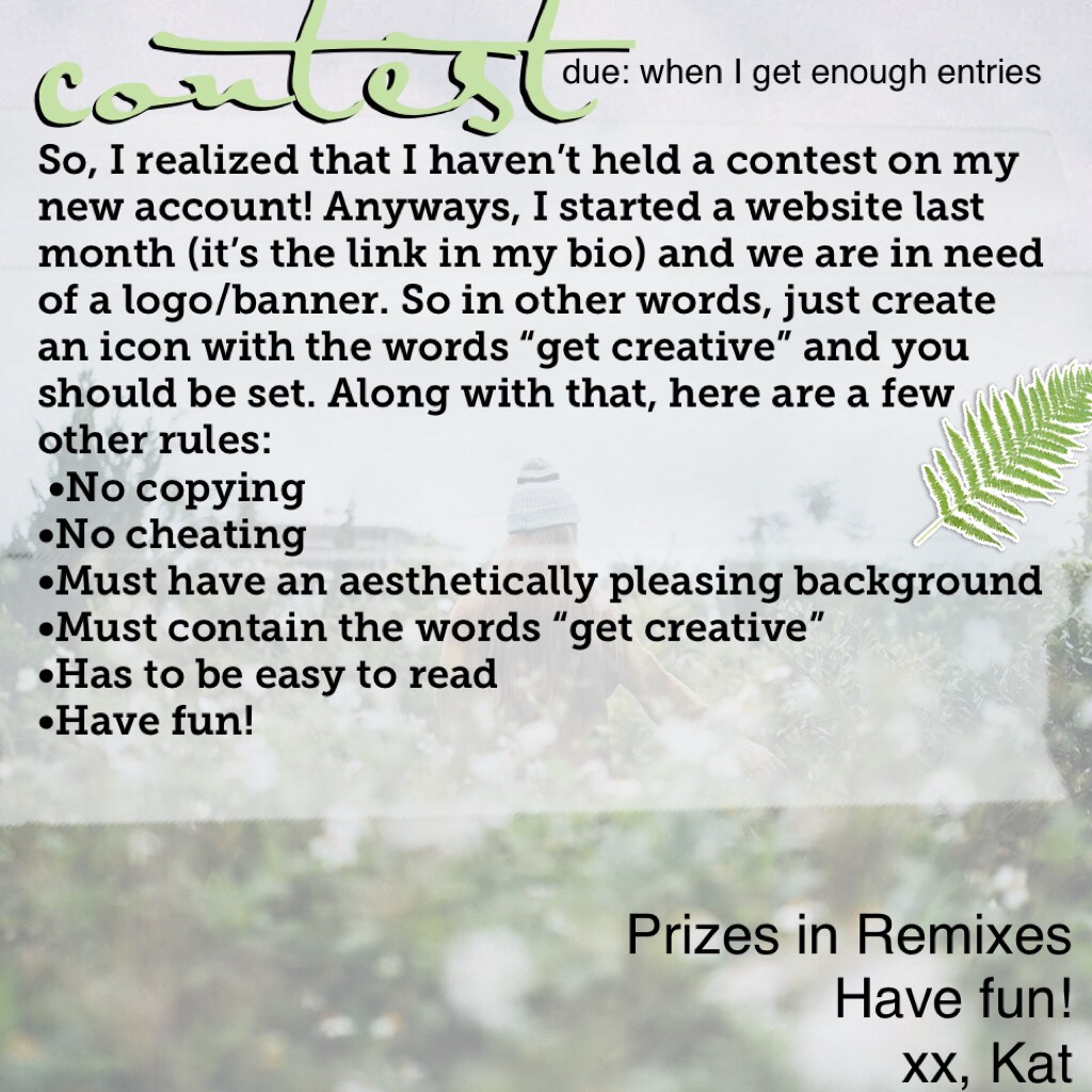 Contest.... Go on and enter!