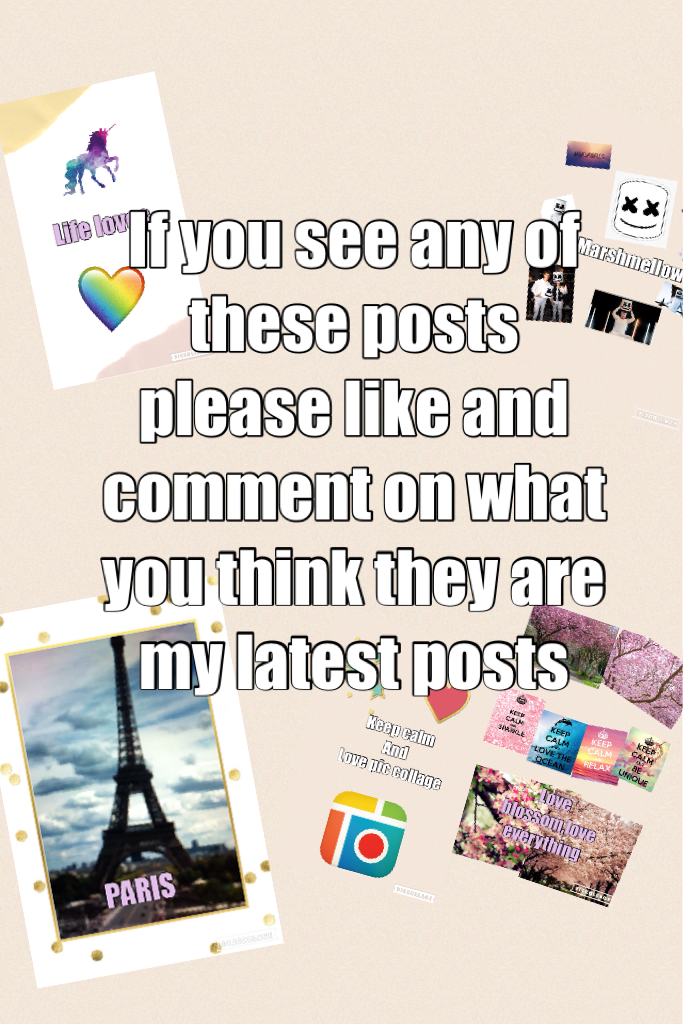 If you see any of these posts please like and comment on what you think they are my latest posts 

❤️TAP❤️
