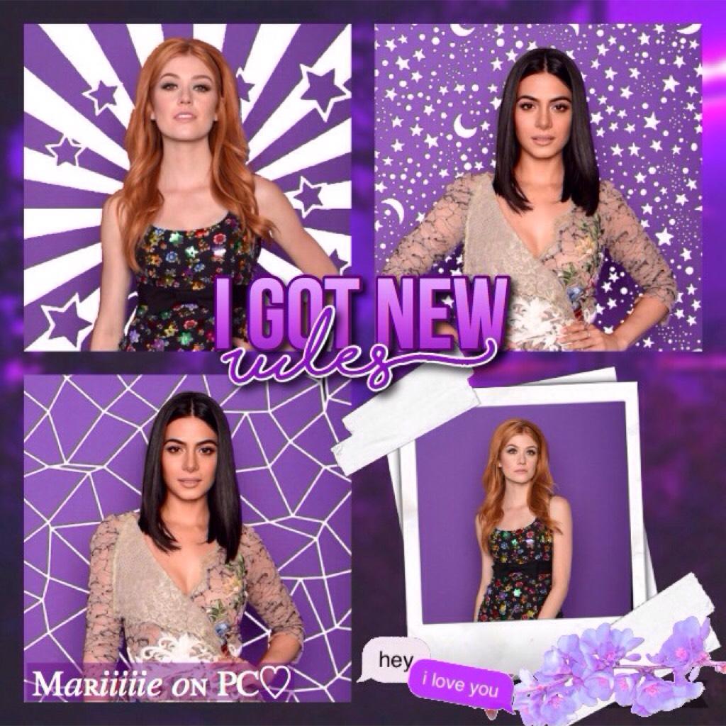 💜- T A P -💜

Kat and Emeraude edit! (Yes, another Shadowhunters edit😏) Hope you like it!💗

QOTD - Fav color?🎨

AOTD - Blue!!💙

And you?🤔❤️