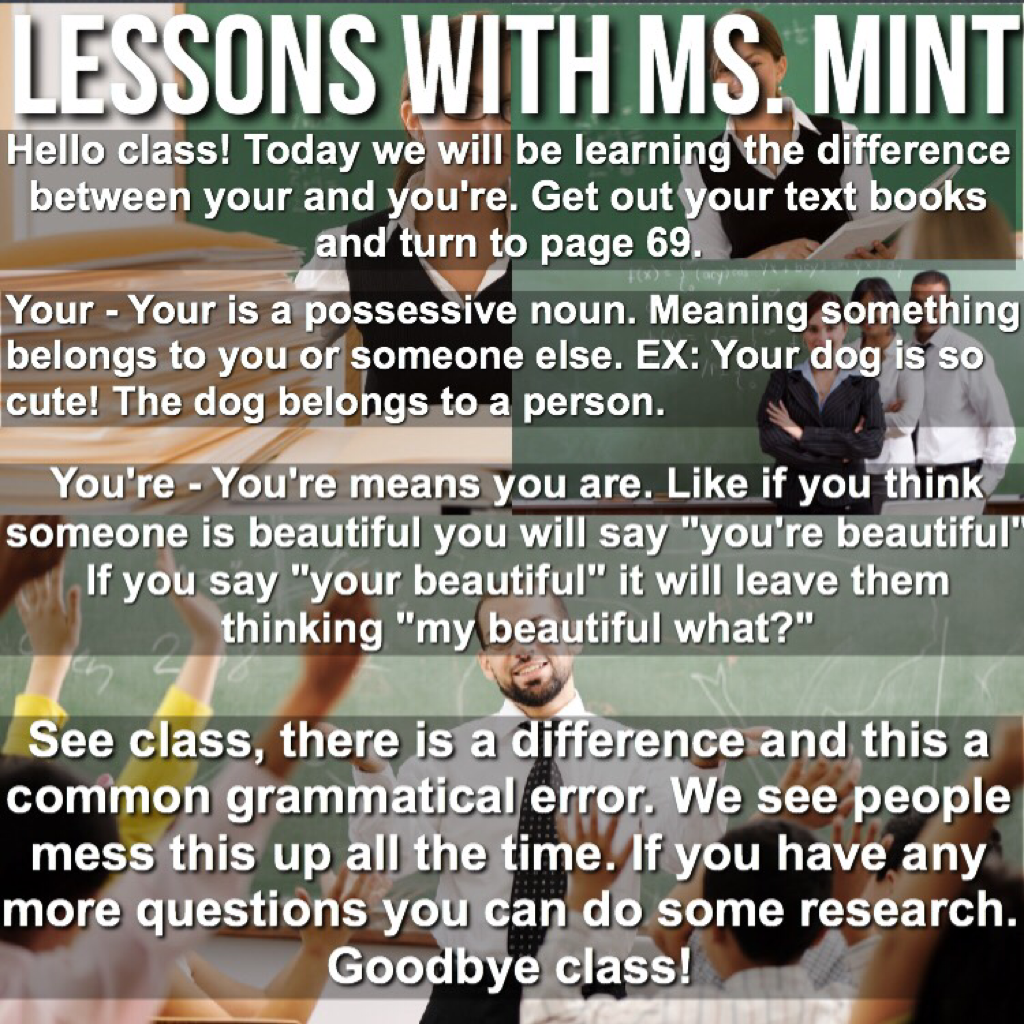 Lessons with Ms. Mint! (😂😂)